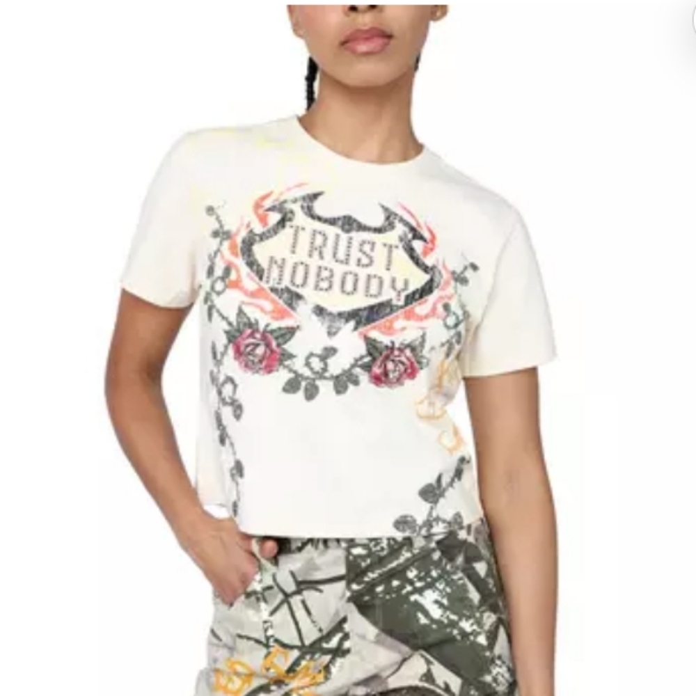 Smoke Rise RED Graphic Short Sleeve Tee - Cream